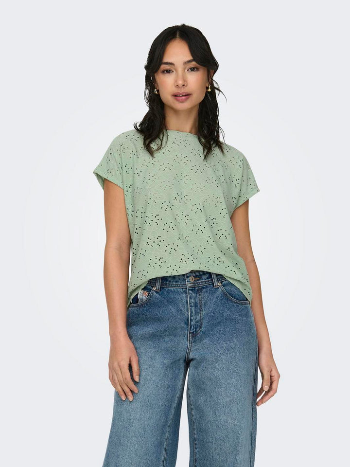 Only - Onlsmilla S/S Top - 4405749 Frosty Green