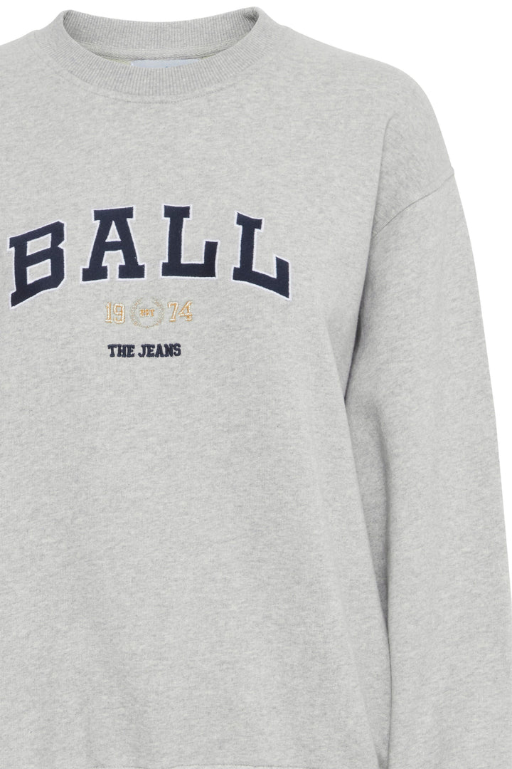 Forudbestilling - Ball - Baltaylor Sweatshirt - 204054 Medium Grey Melange Sweatshirts 