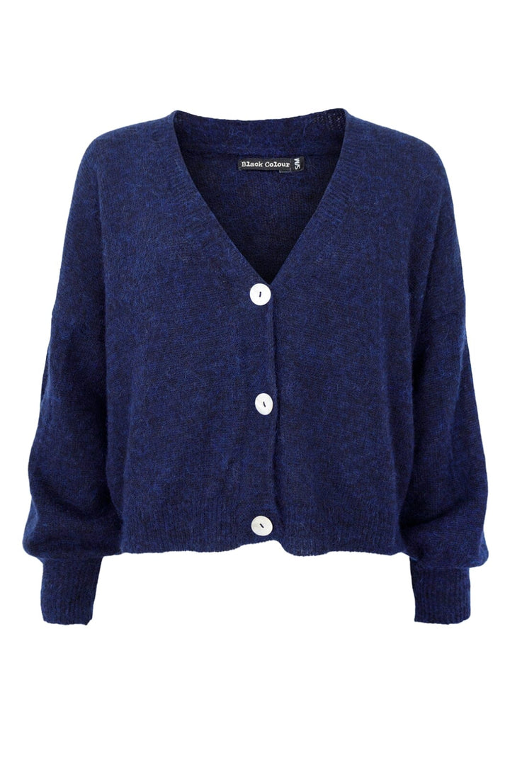 Forudbestilling - Black Colour - Bcdell Heavy Knit Cardigan - Navy Cardigans 