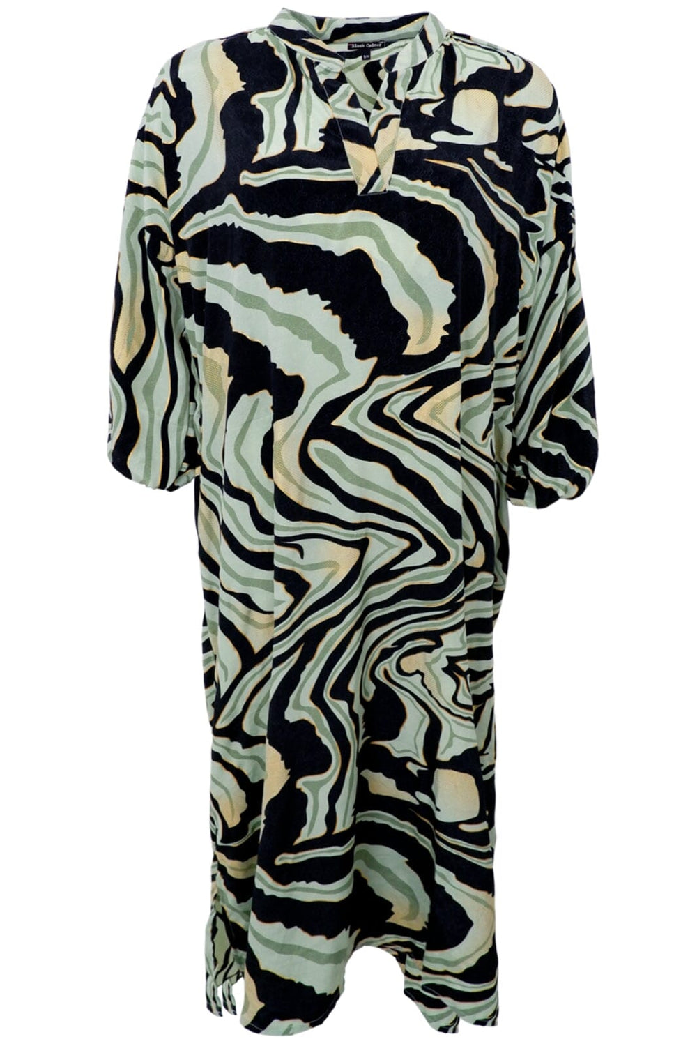 Forudbestilling - Black Colour - Bcluna Dakota Kaftan Dress - MAXI Green Craze Kjoler 