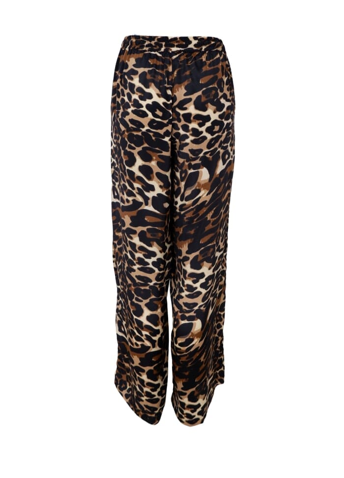 Forudbestilling - Black Colour - Bcluna Straight Pant - Leopard Bukser 