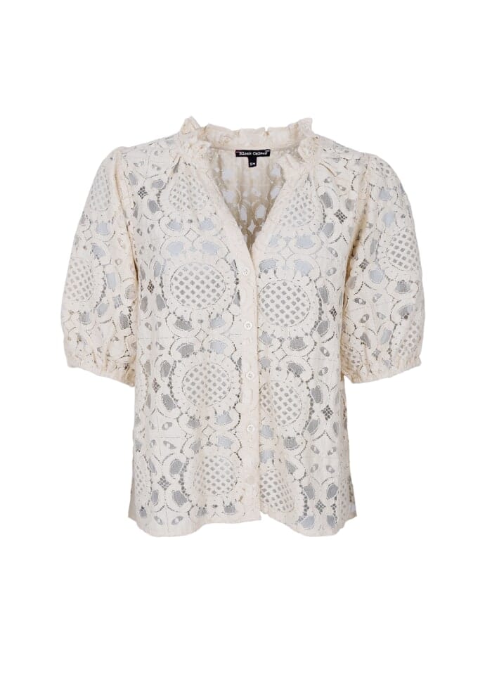 Forudbestilling - Black Colour - Bcsisi Lace Shirt - Creme Skjorter 