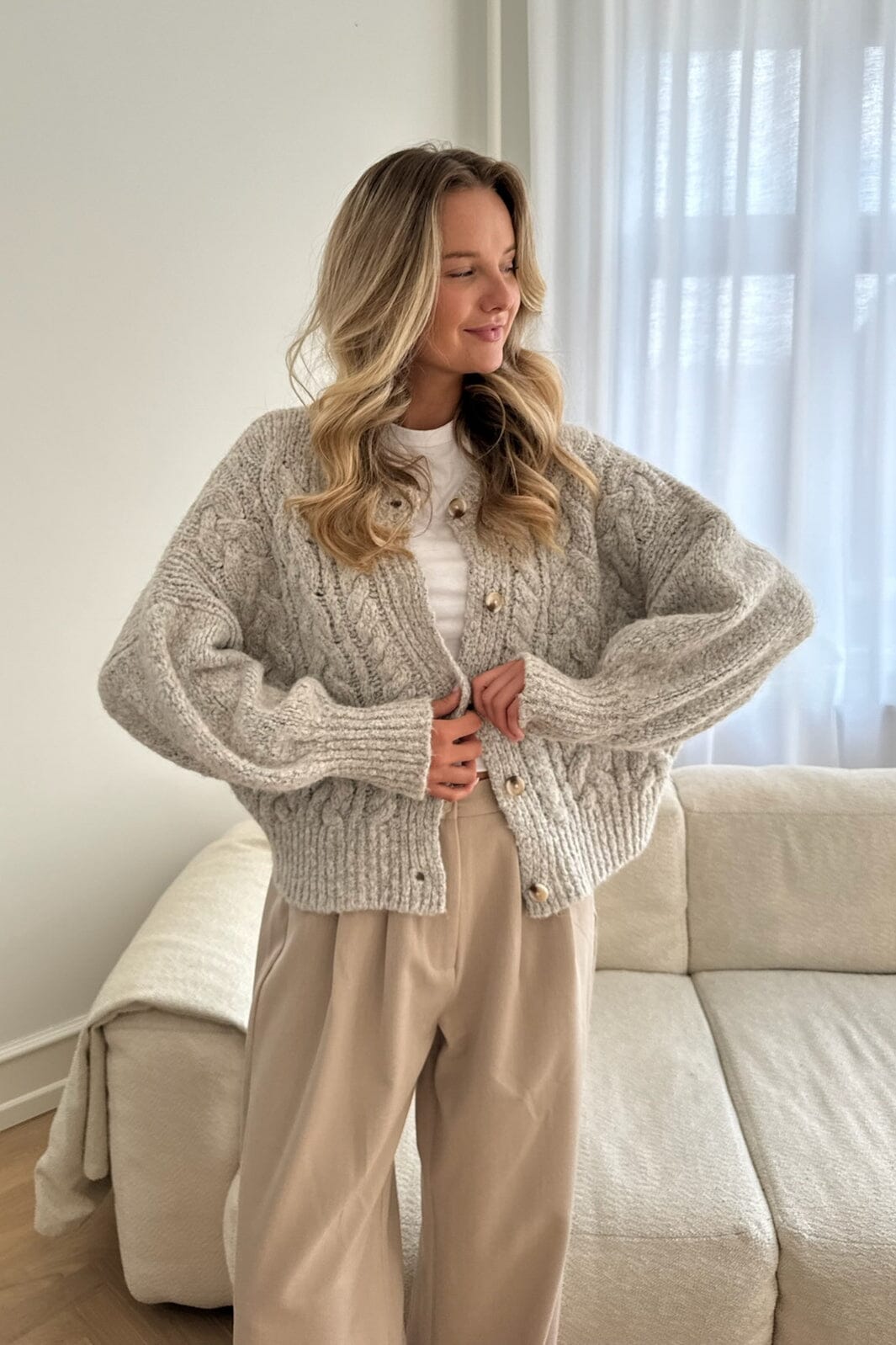 Forudbestilling - BYIC - Ellaic Cardigan - lgreige Light Greige Cardigans 