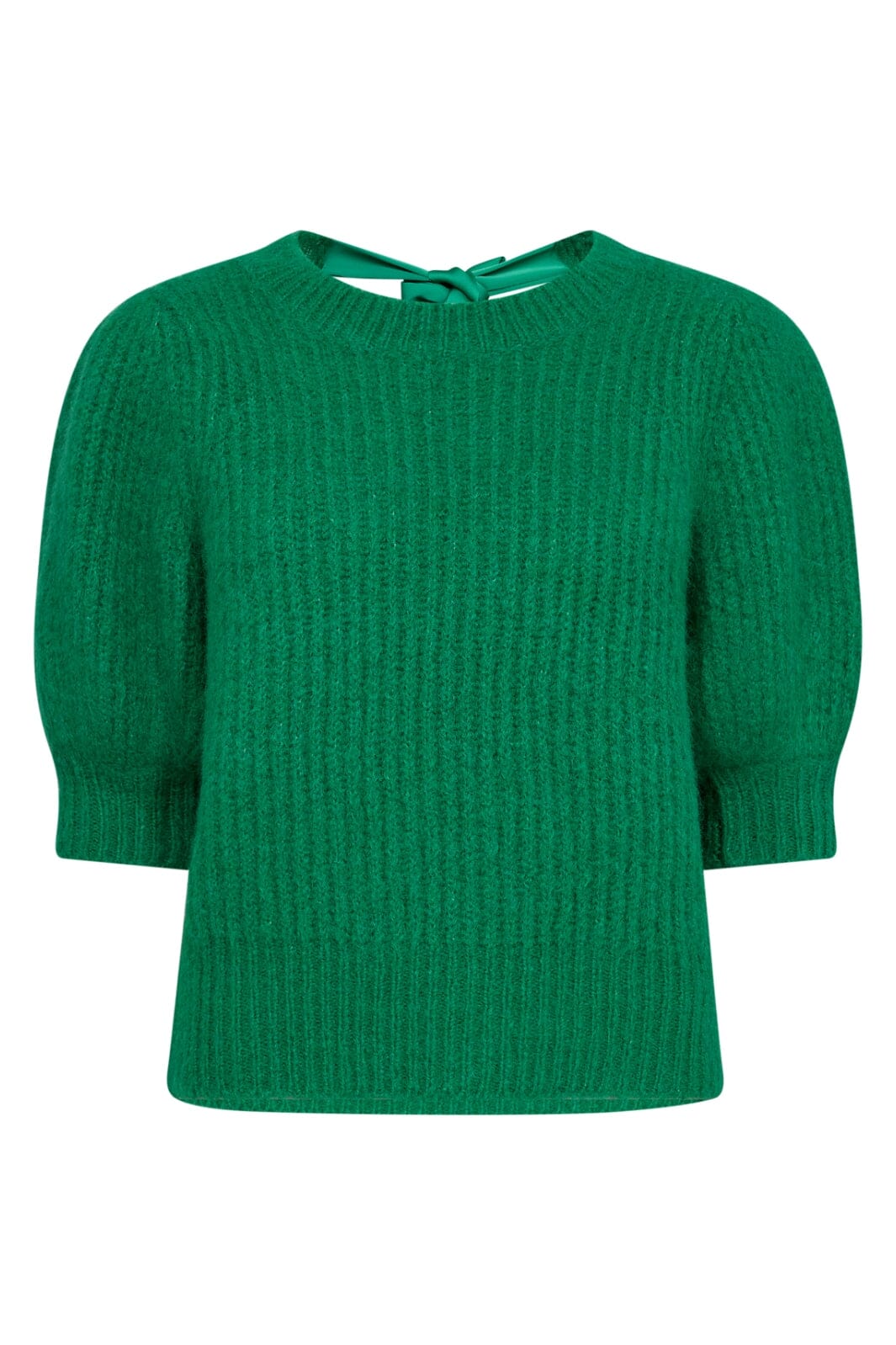 Forudbestilling - Co´couture - Coraliecc Bow Rib Knit 32135 - 34 Green Strikbluser 