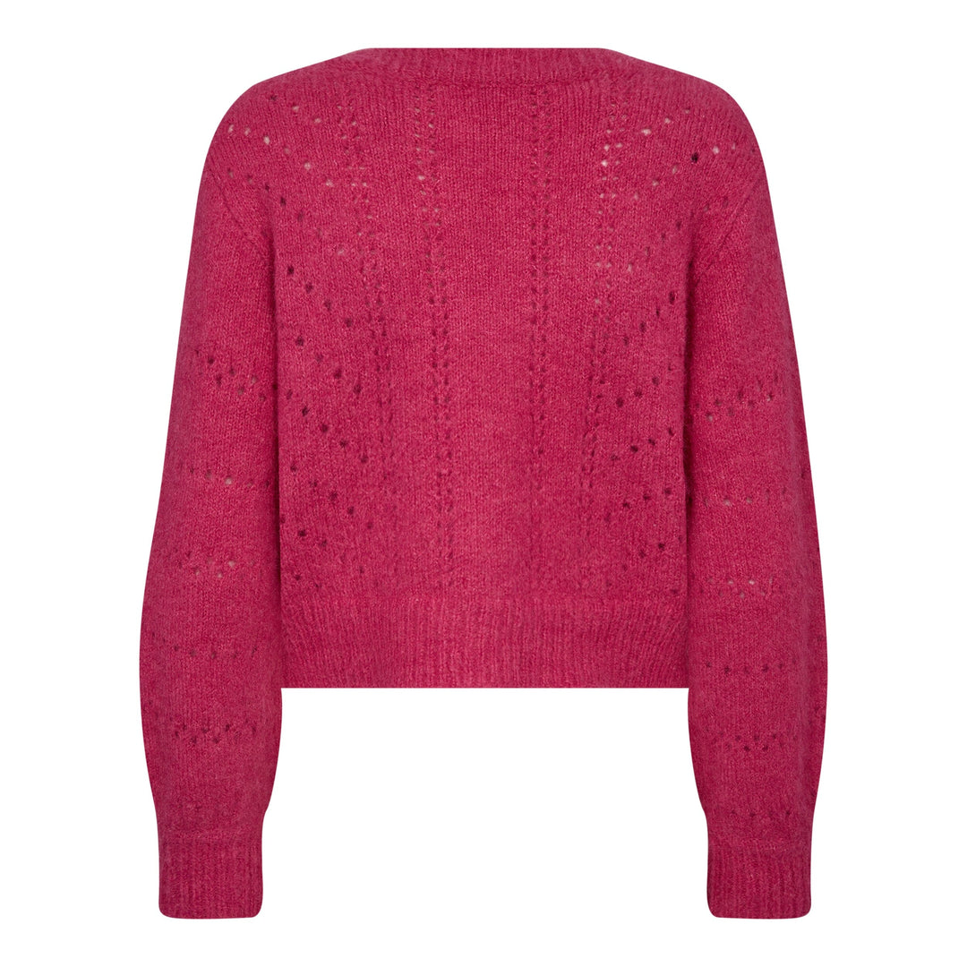 Forudbestilling - Co´couture - Coraliecc Pointelle Cardigan 32174 - 185 Flash Pink Cardigans 