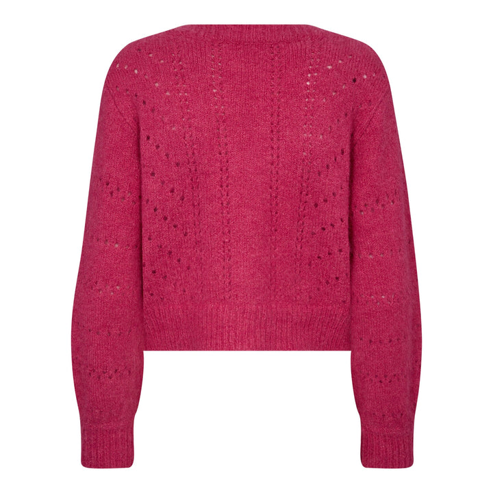 Forudbestilling - Co´couture - Coraliecc Pointelle Cardigan 32174 - 185 Flash Pink Cardigans 