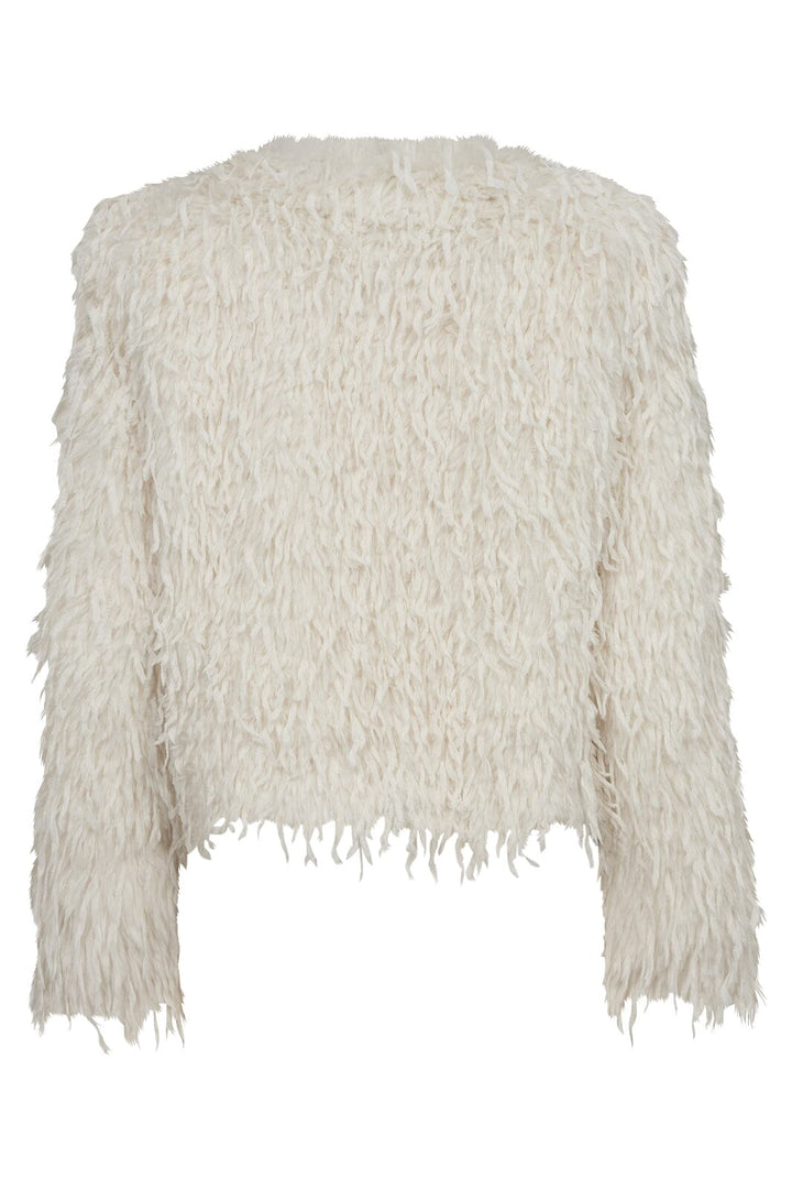 Forudbestilling - Co´couture - Feathercc Faux Fur Jacket 30252 - 11 Off White Jakker 