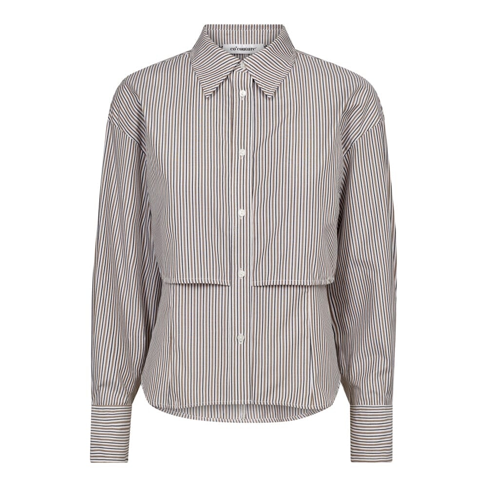 Forudbestilling - Co´Couture - Lineycc Double Layer Shirt 35735 - 154 Walnut Skjorter 