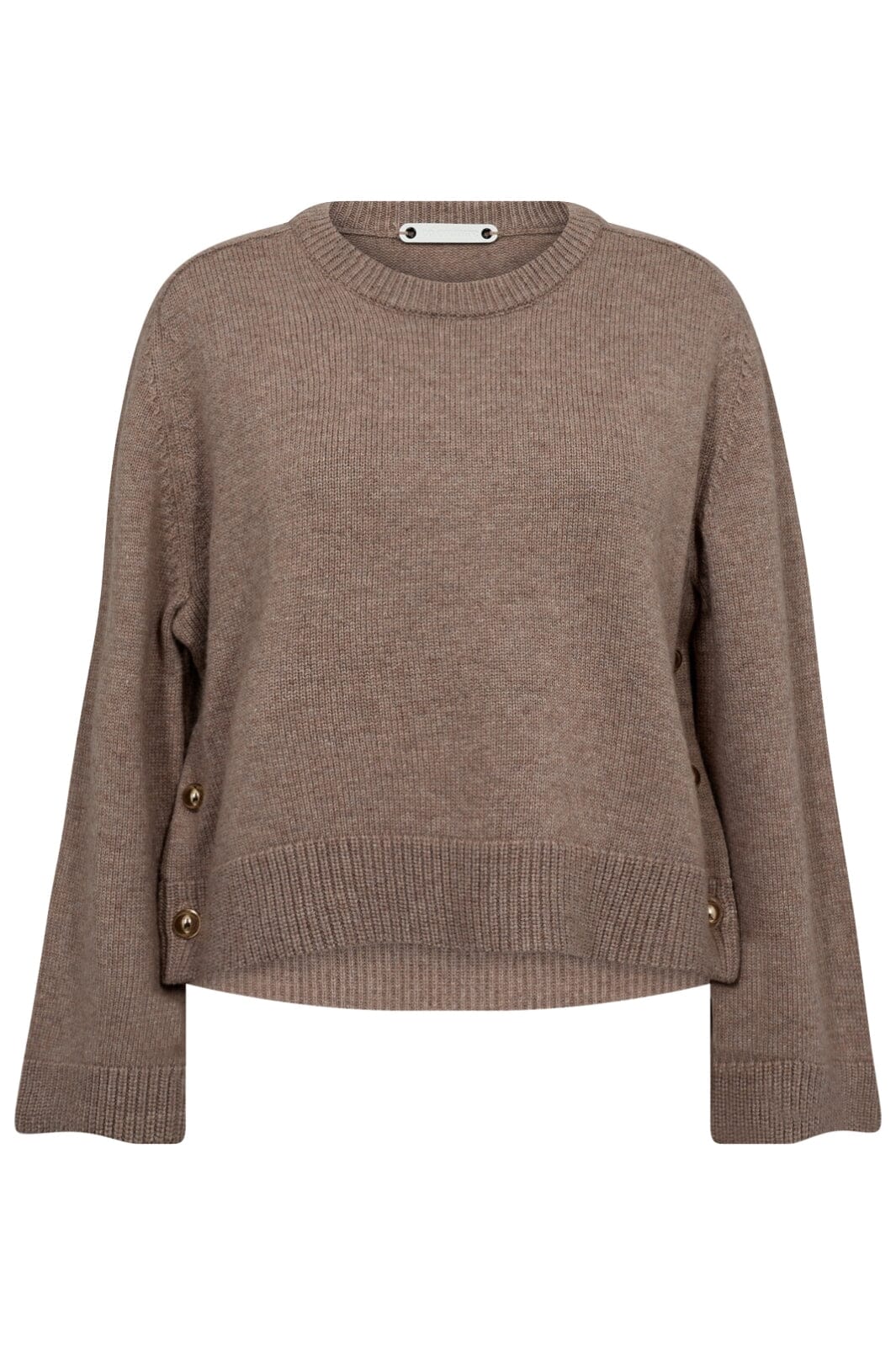 Forudbestilling - Co´couture - Majacc O Button Knit 32142 - 26 Latté Strikbluser 