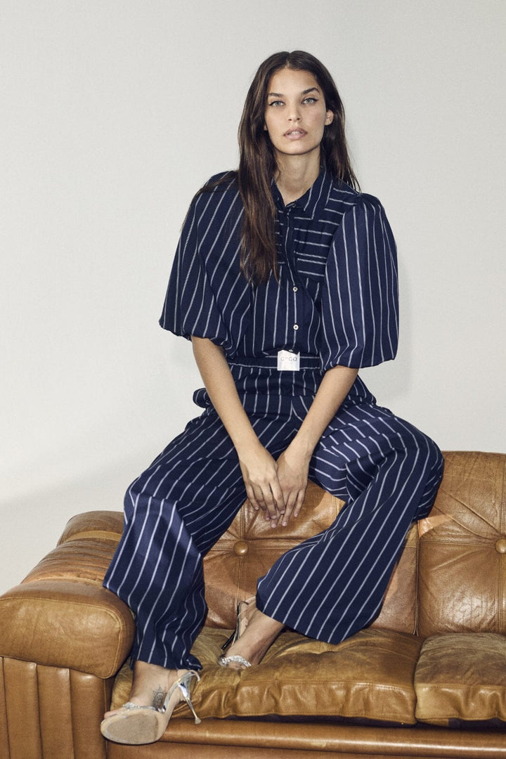 Forudbestilling - Co´couture - Sebicc Stripe Pant 31311 - 120 Navy Bukser 