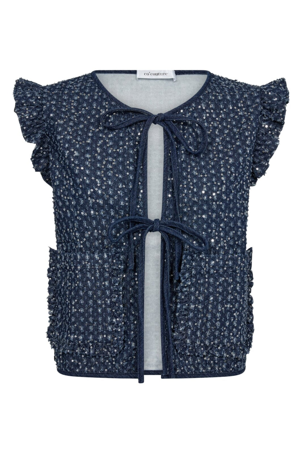 Forudbestilling - Co´couture - Sequincc Denim Vest 30233 - 552 Denim Blue Frakker 