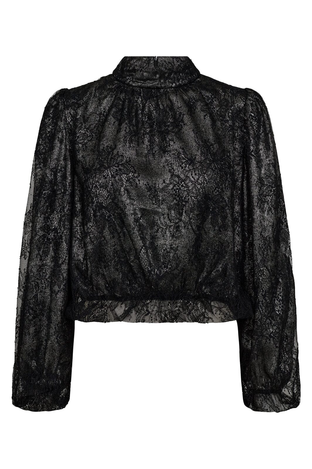 Forudbestilling - Co´couture - Similicc Lace Balloon Blouse 35636 - 96 Black Bluser 