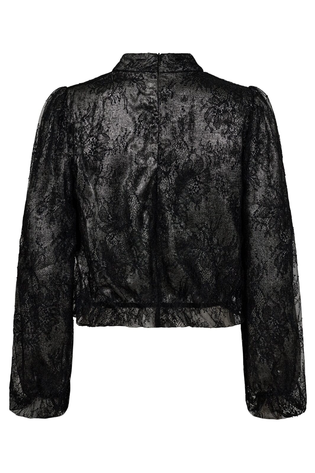 Forudbestilling - Co´couture - Similicc Lace Balloon Blouse 35636 - 96 Black Bluser 