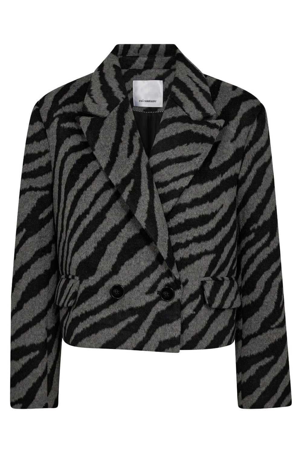 Forudbestilling - Co´couture - Zuricc Zebra Crop Jacket 30261 - 140 Dark Gre Jakker 