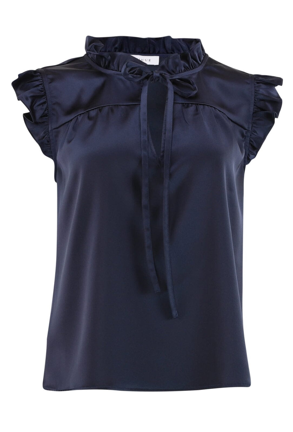 Forudbestilling - Continue - Lilly Satin - 201 Navy Blue Bluser 