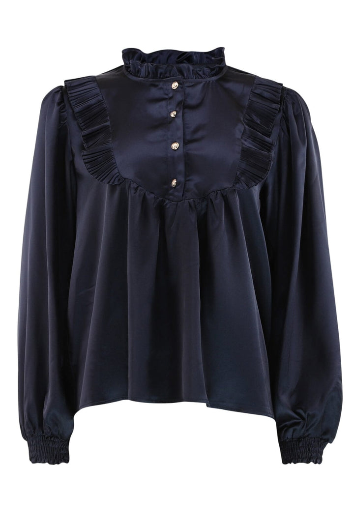 Forudbestilling - Continue - Silke Shinny - 201 Navy Blue Bluser 