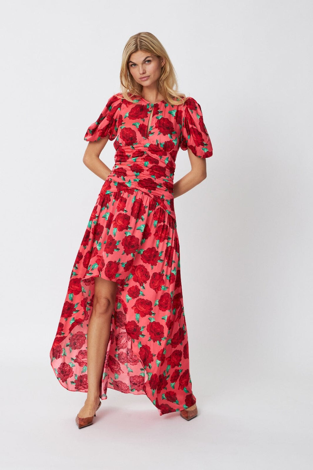 Forudbestilling - Cras - Elainecras Dress - 8019 Coral Roses Kjoler 