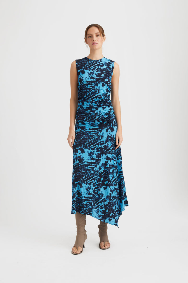 Forudbestilling - Gestuz - BliaGZ P long dress - Blue structure Kjoler 