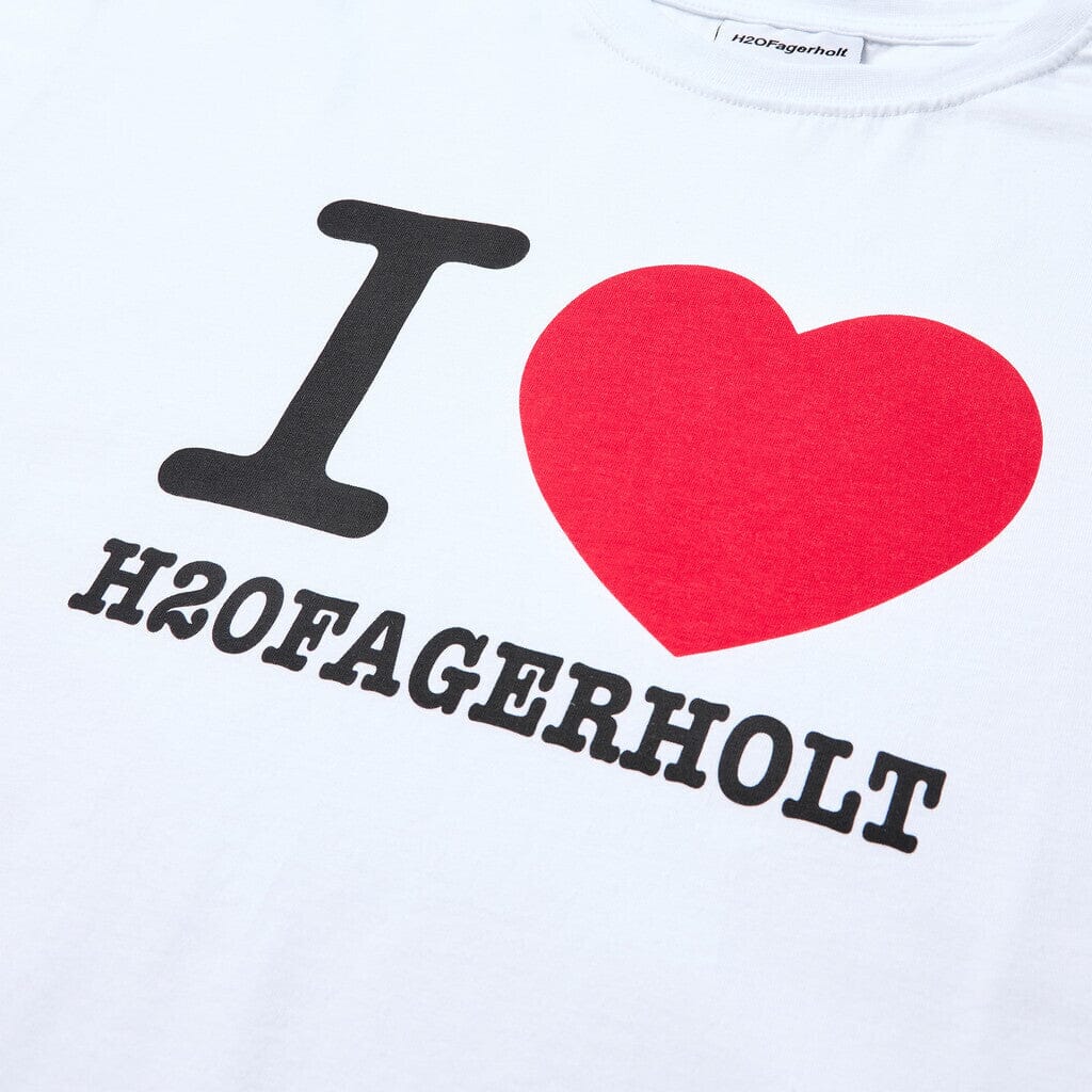 Forudbestilling - H2O Fagerholt - I Love Tee - 1006 Off White T-shirts 