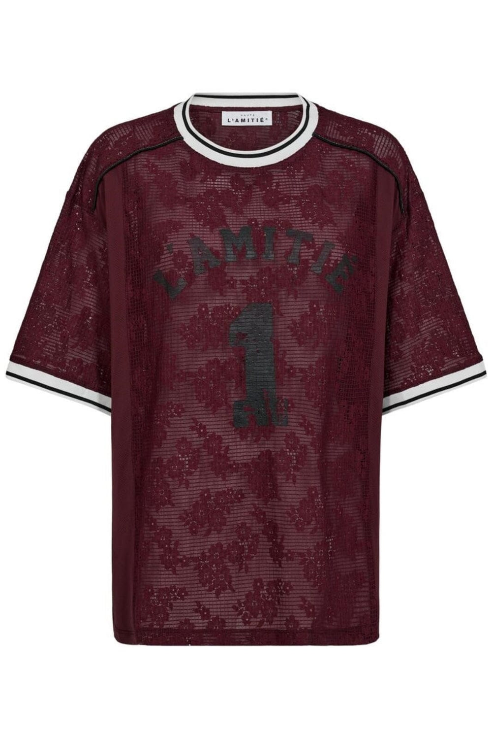 Haute L'Amitié - Sporty Lace Football Tee HL10038 - Amarone