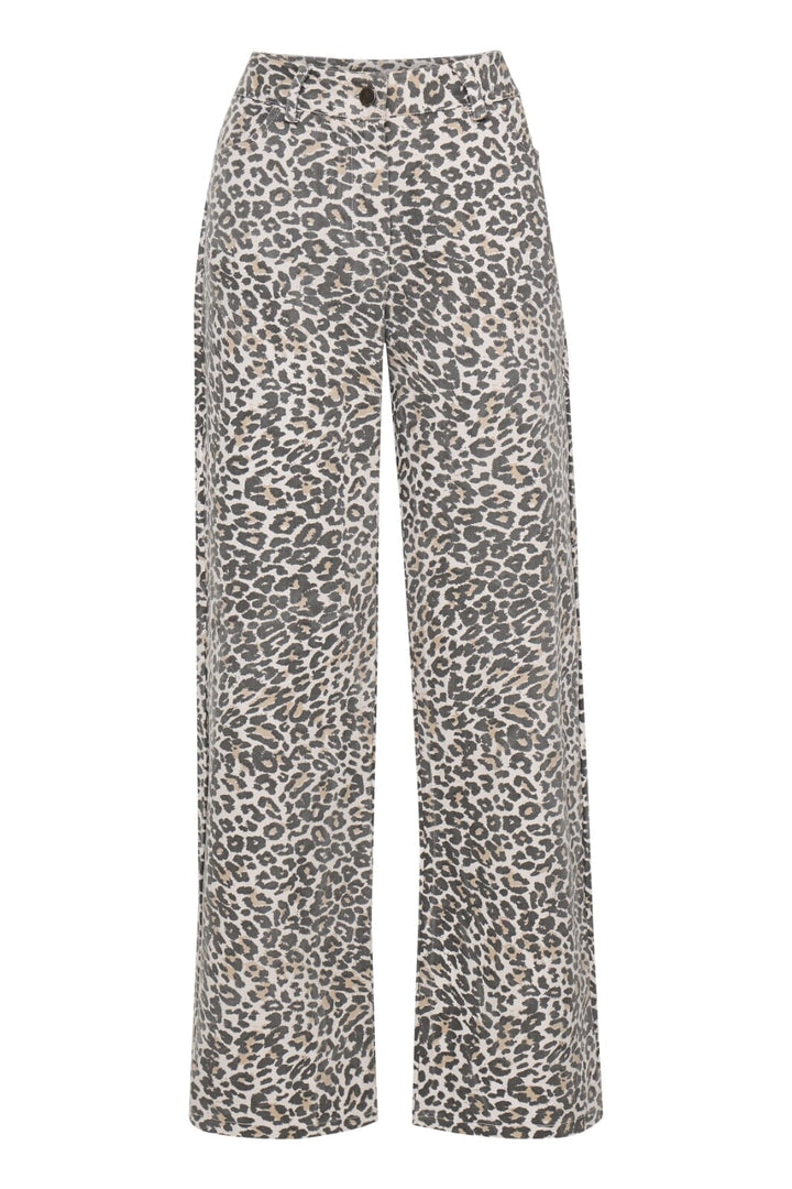 Forudbestilling - Ichi - Ixjilla Pa - 202381 Cornstalk Leo Print Jeans 