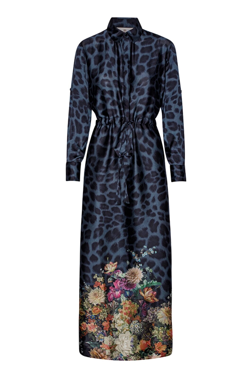 Forudbestilling - Karmamia - Nakita Maxi Dress - Navy Flower Leopard Kjoler 