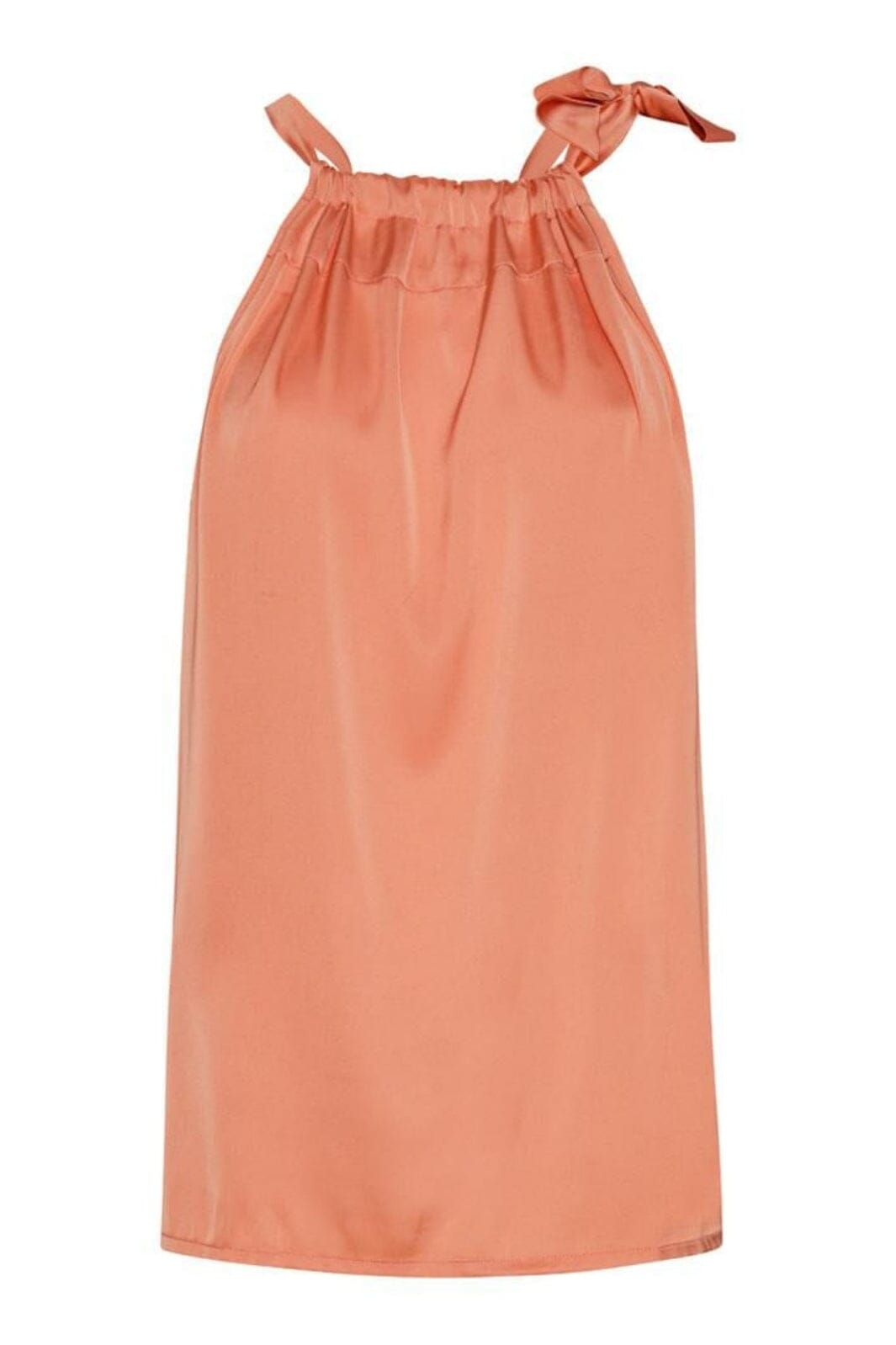 Forudbestilling - Karmamia - Ruffle Tie Top - Apricot Toppe 