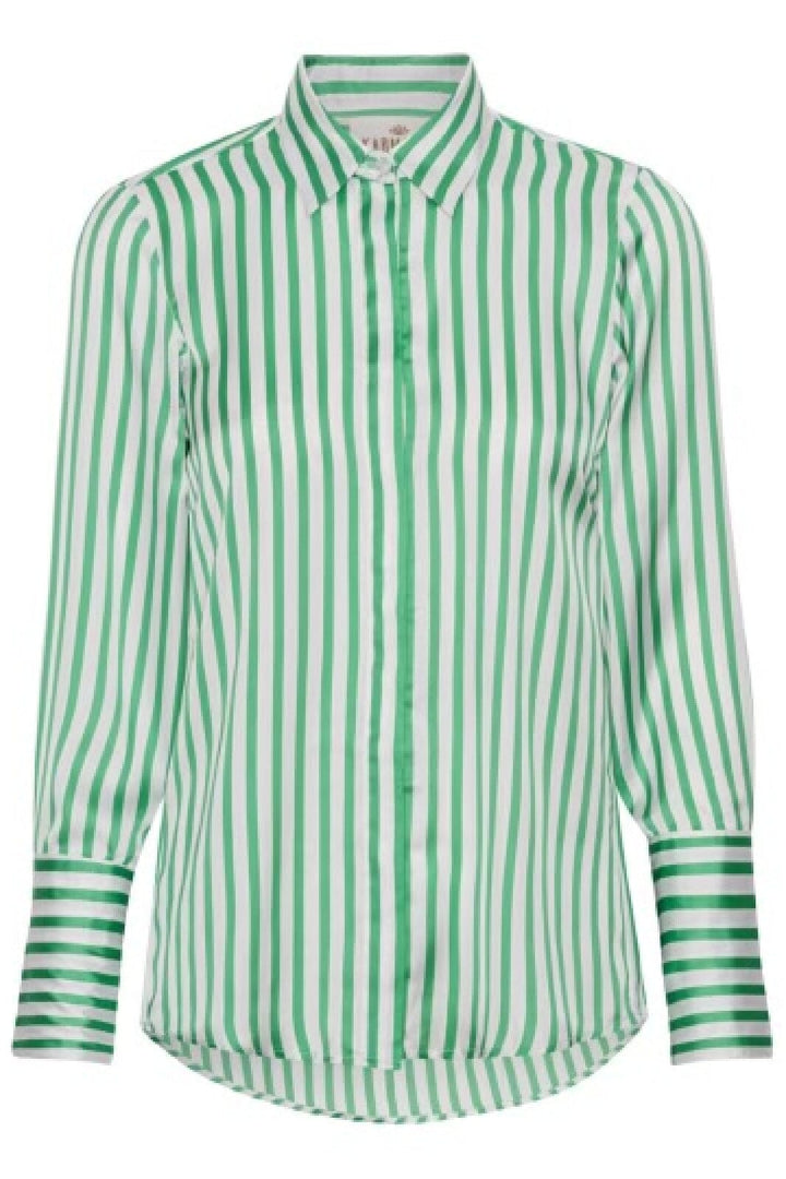 Forudbestilling - Karmamia - Zoe Shirt - Green Stripe - (Februar) Skjorter 