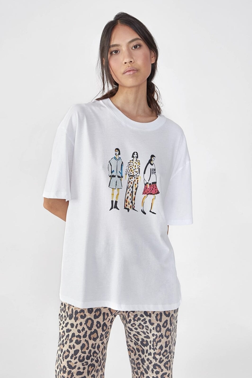 Lala Berlin - T-Shirt Celia 10010382 - Lala Art Print White