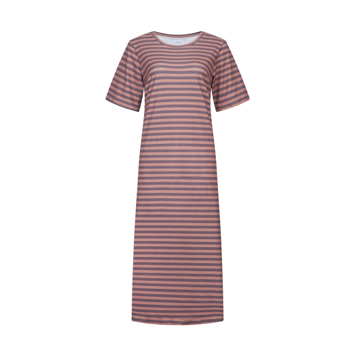 Forudbestilling - Liberte - Alma-Tshirt-Dress - Brown Stripe Kjoler 