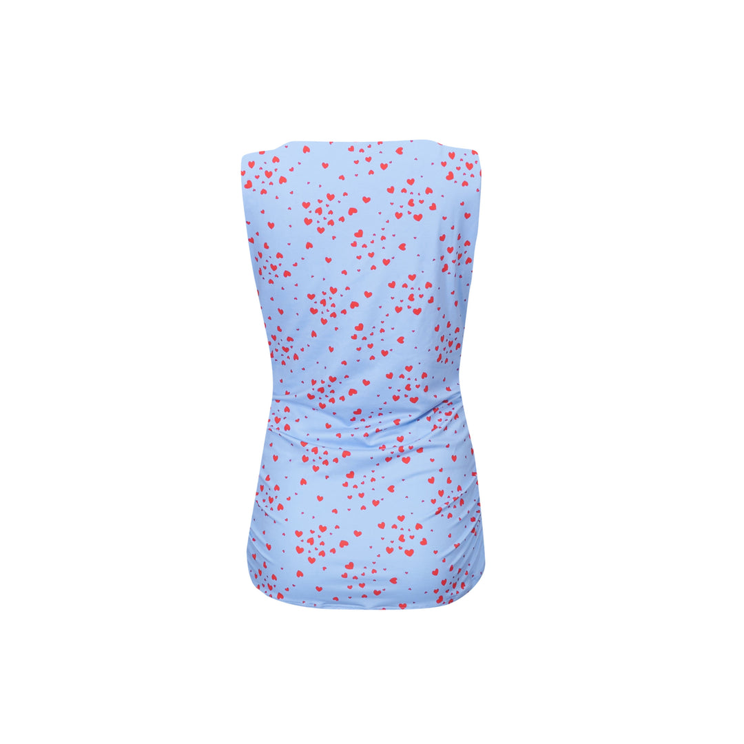 Forudbestilling - Liberte - Alma-Turn-Top - Light Blue Pink Heart Toppe 