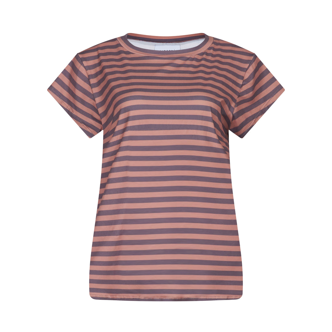 Forudbestilling - Liberte - Alma-U-Tshirt - Brown Stripe T-shirts 