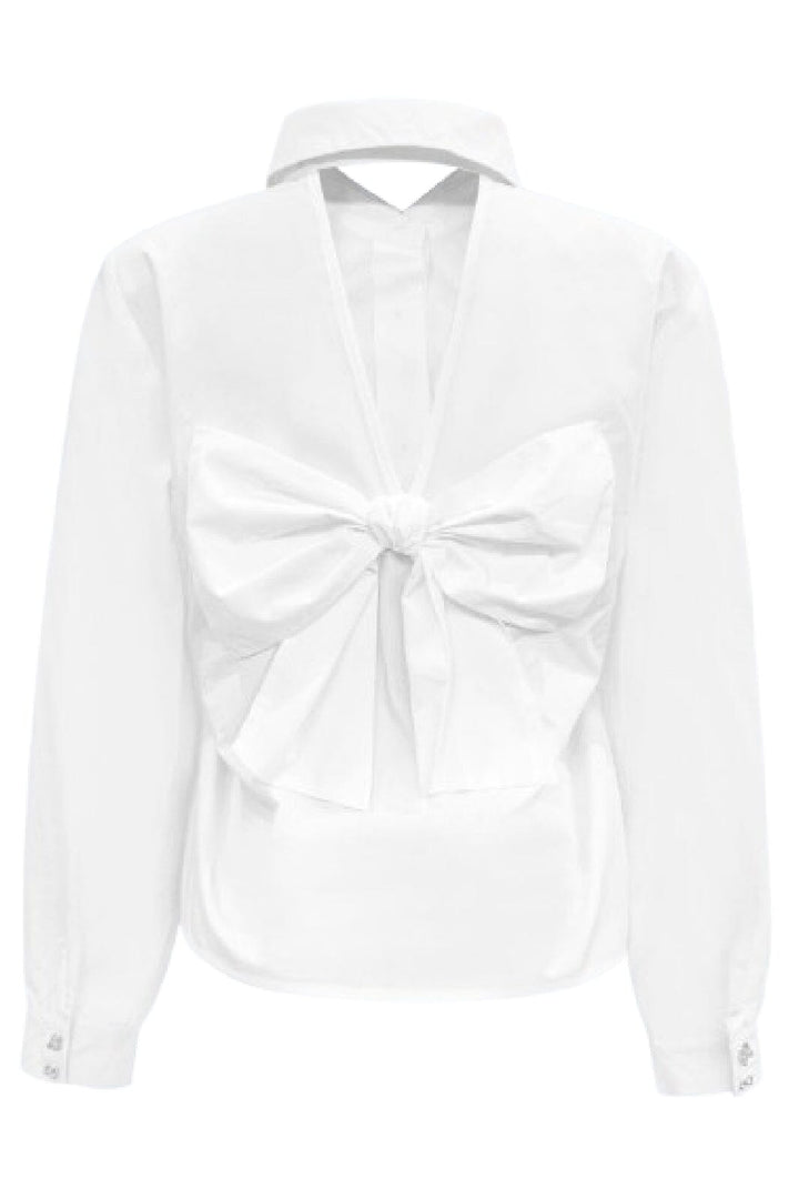 Forudbestilling - Liberte - Bobo-Ls-Bow-Shirt 22121 - White Skjorter 