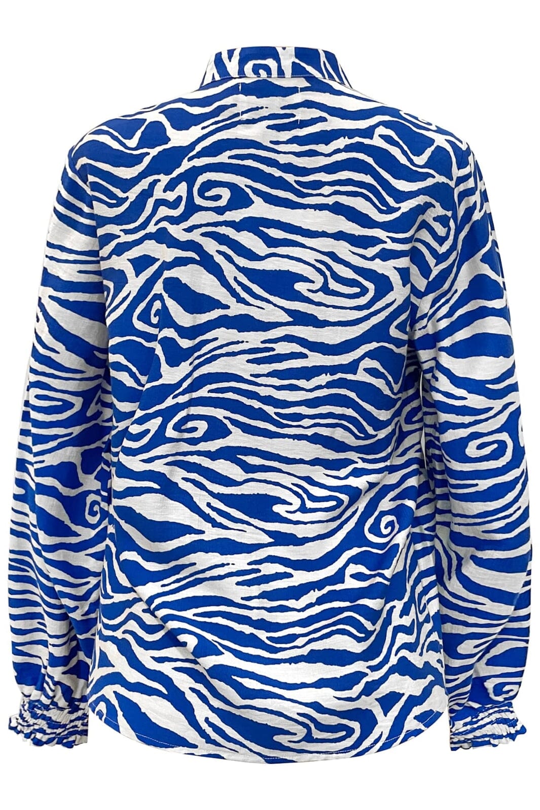 Liberte - Mag-Ls-Vneck-Shirt 22054 - Cobolt Zebra