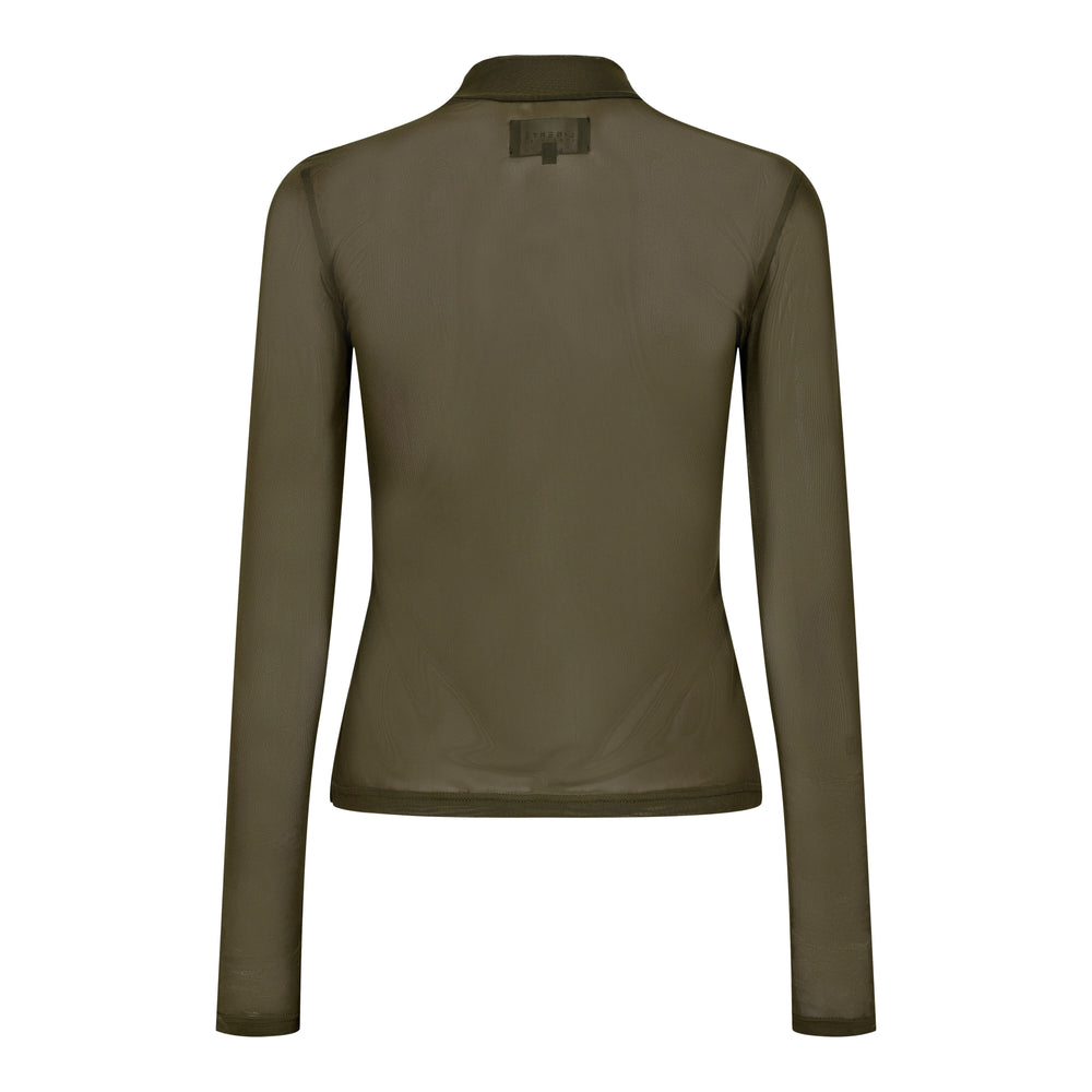 Forudbestilling - Liberte - Mesh-Ls-Slimfit-Top - Army Bluser 