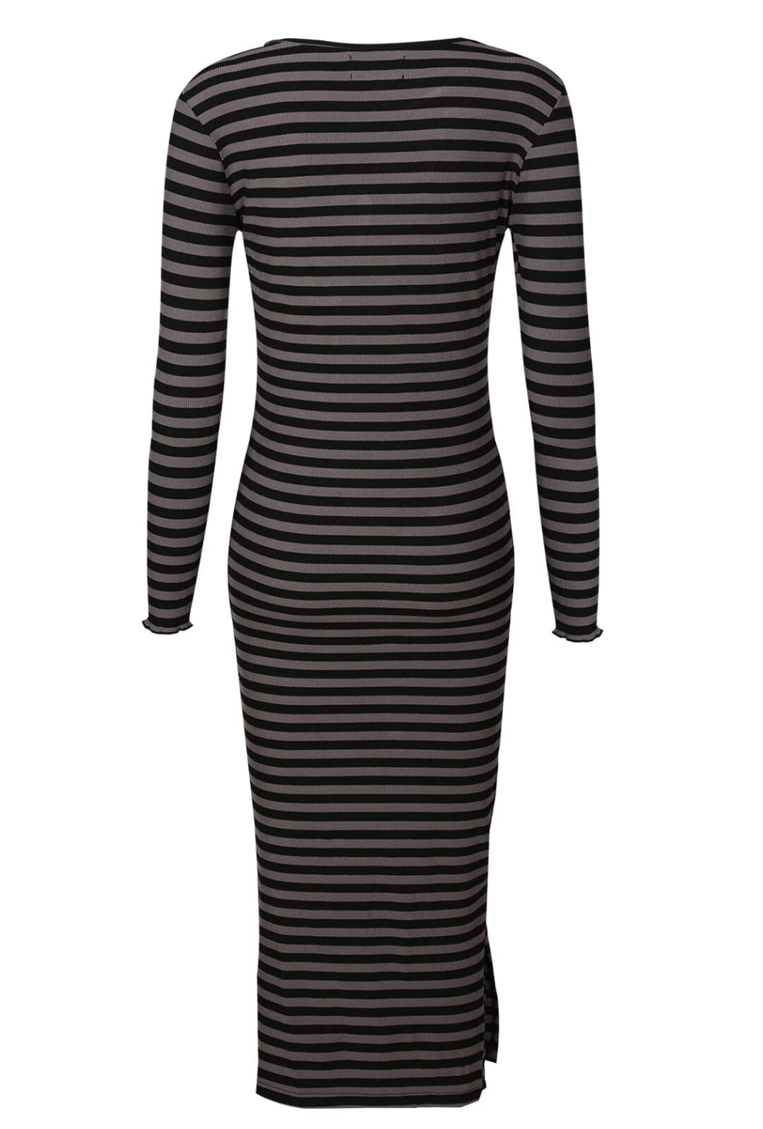 Forudbestilling - Liberte - Natalia-Ls-Dress - Black Dark Grey Stripe Kjoler 