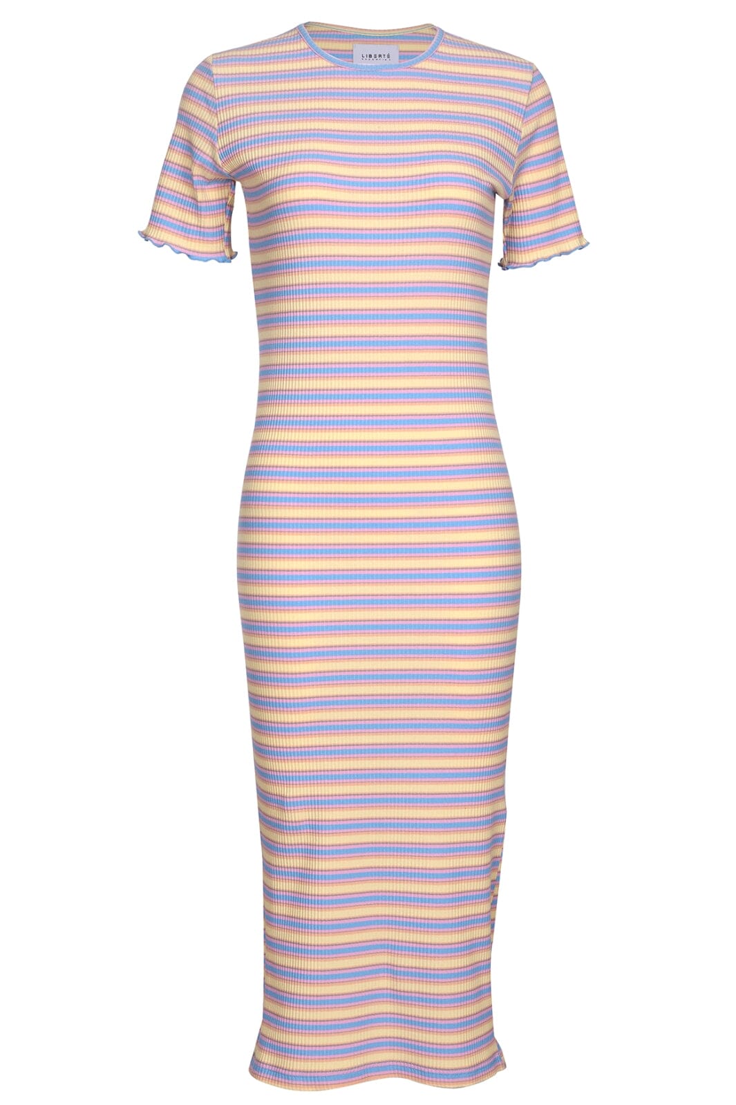 Forudbestilling - Liberte - Natalia-Ss-Dress - Yellow Rose Blue Stripe Kjoler 