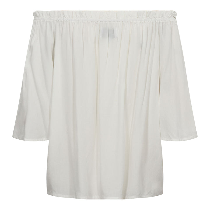 Forudbestilling - Liberte - Odette-Offshoulder-Blouse - White Bluser 