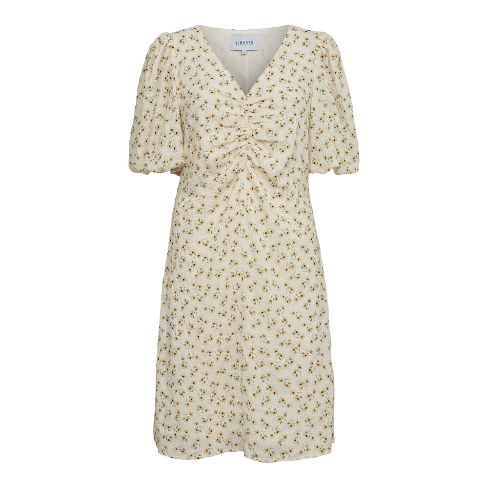 Forudbestilling - Liberte - Opal-Ss-Dress - Creme Yellow Flower Kjoler 