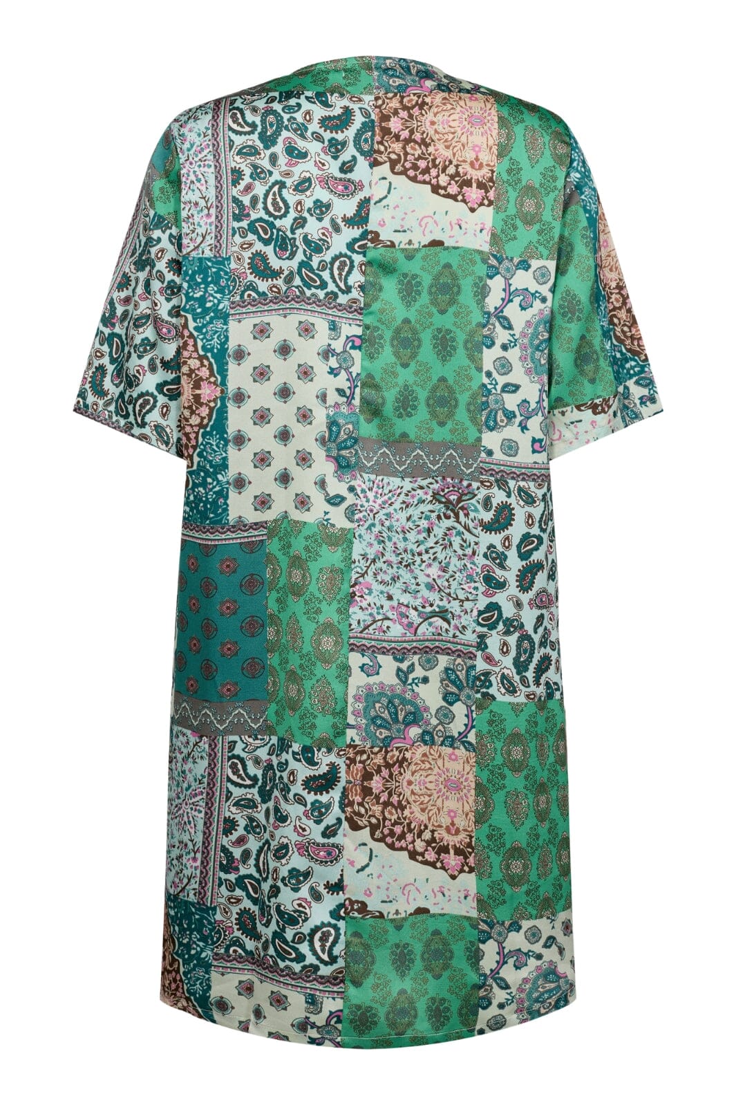 Forudbestilling - Liberte - Patty-Ss-Tunic - Green Patchwork (April) Bluser 