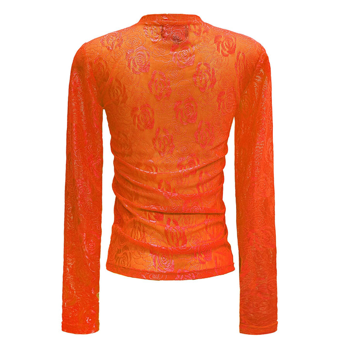 Liberte - Rose-Ls-Lace-Blouse - Mandarin