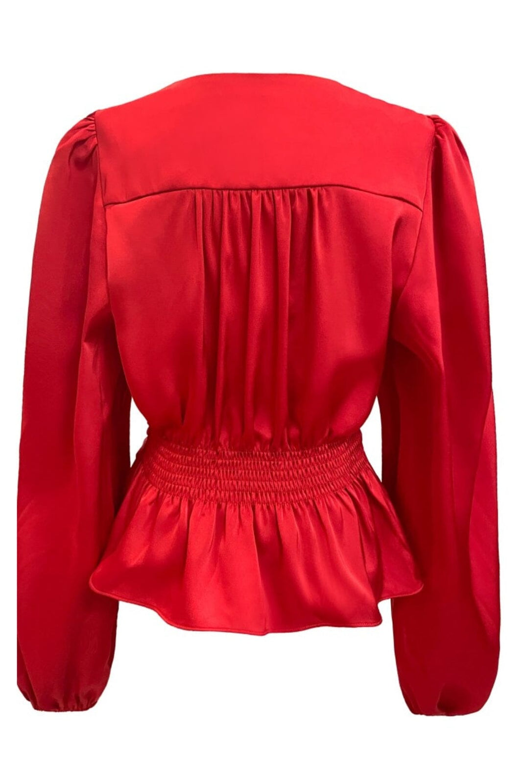 Forudbestilling - Liberte - Tiki-Ls-Twist-Blouse 22120 - Red Bluser 