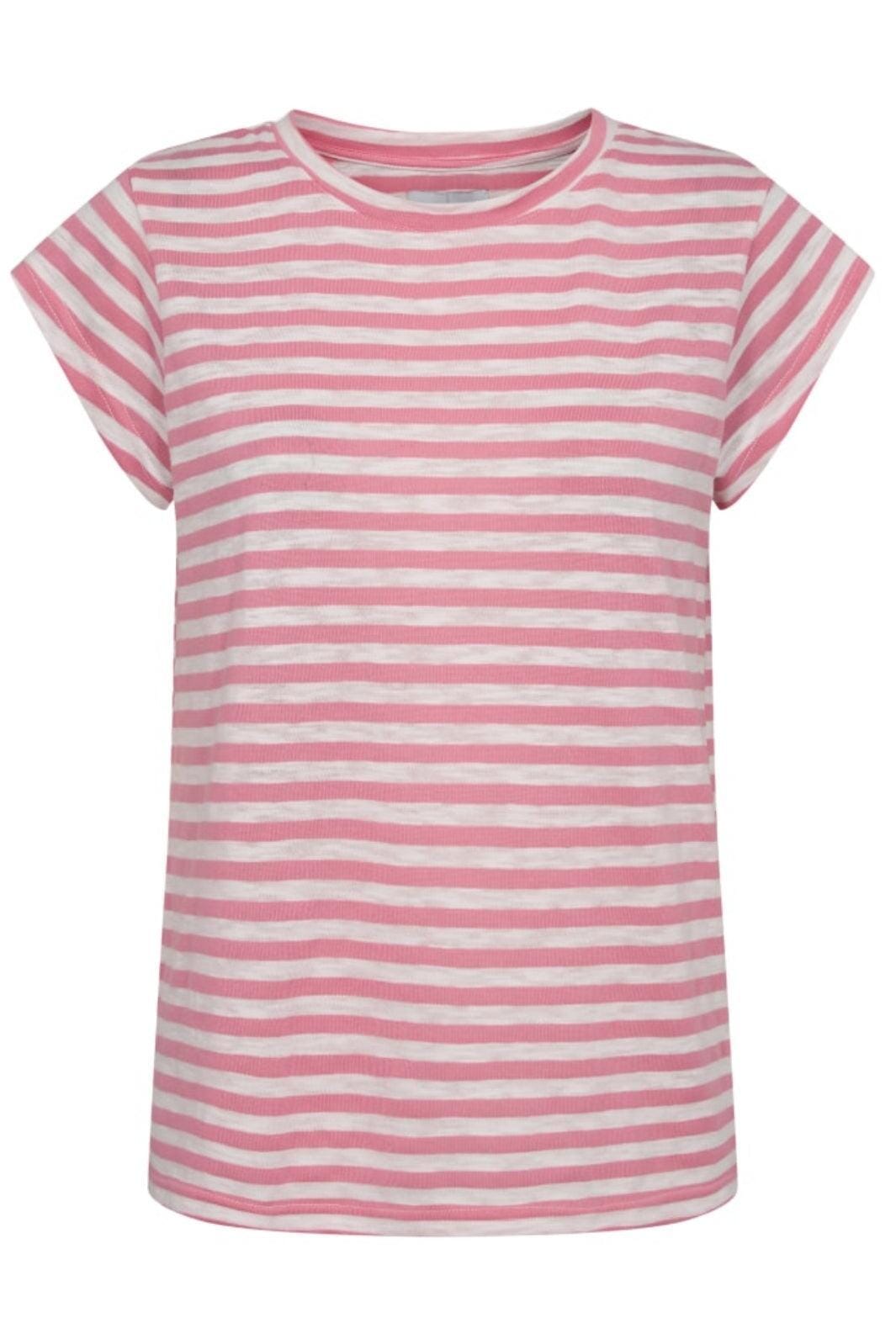 Forudbestilling - Liberte - Ulla-Stripe-Tshirt - Barbie Pink White Stripe T-shirts 