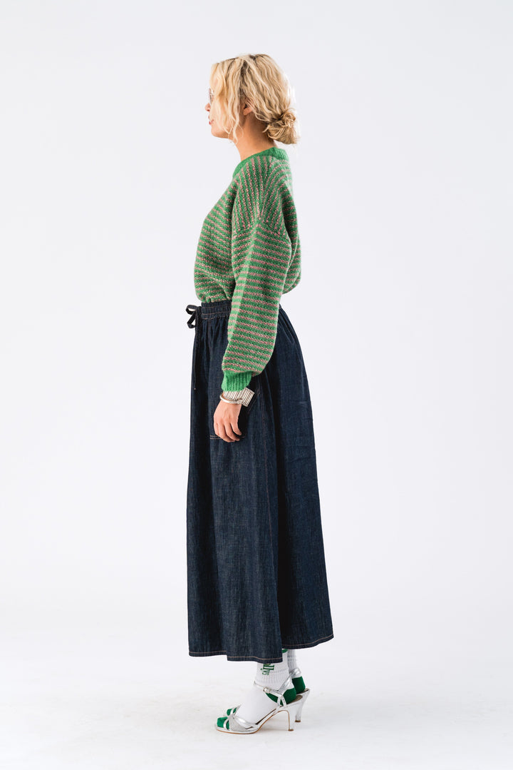 Forudbestilling - Lollys Laundry - Akanell Maxi Skirt - 20 Blue Nederdele 