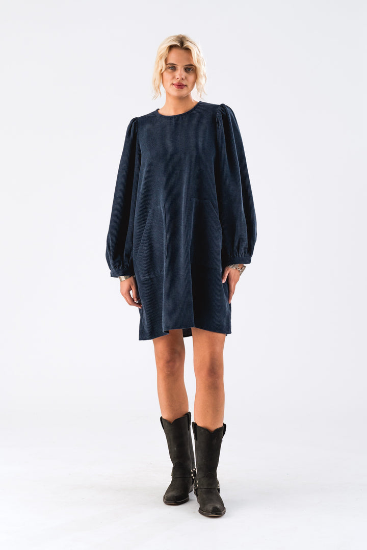 Forudbestilling - Lollys Laundry - Carlall Short Dress Ls - 23 Dark Blue Kjoler 