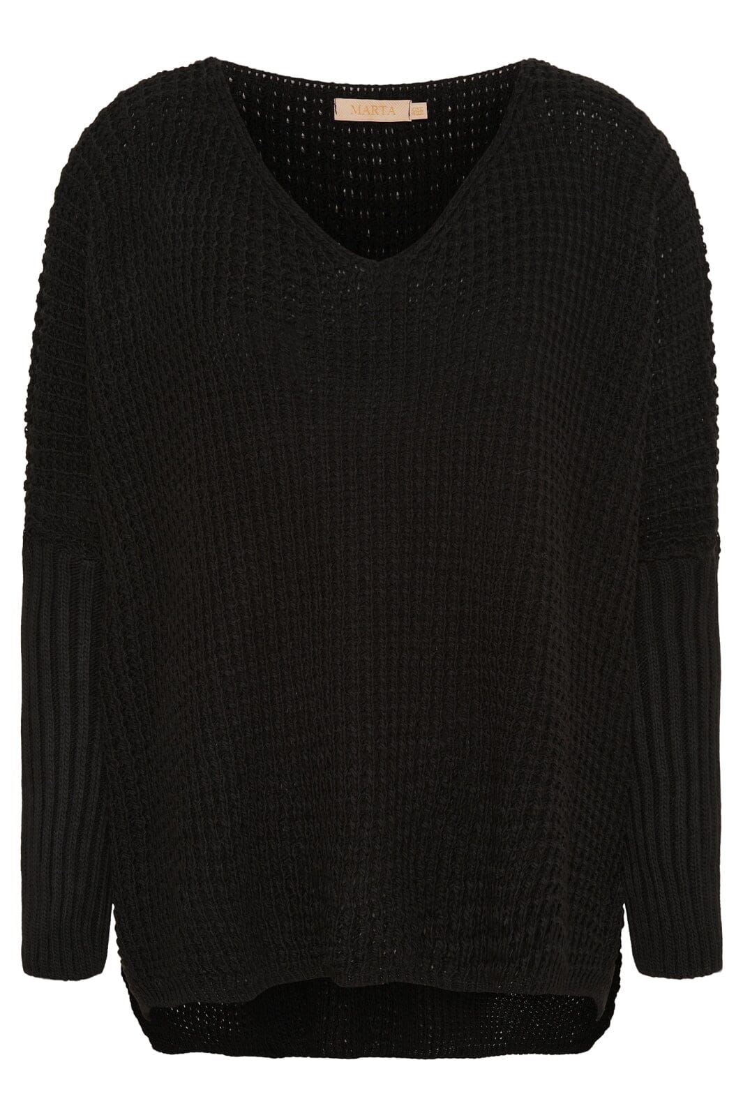 Forudbestilling - Marta Du Chateau - Mdcmille Knit - Black Strikbluser 