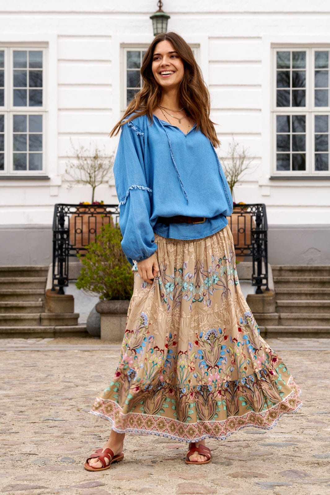 Forudbestilling - Marta Du Chateau - Mdcprincess Skirt - Tpz Print Camello Nederdele 