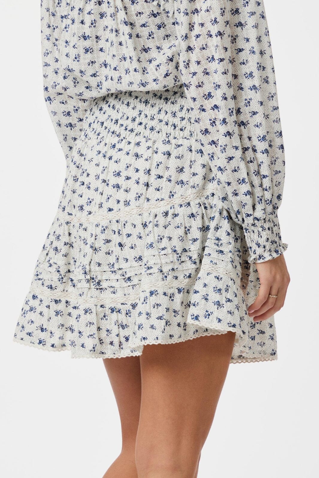 Neo Noir - Alett Dot Flower Skirt 165350 - 140 - Blue