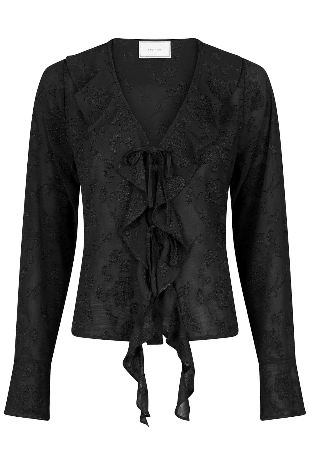 Neo Noir - Anika Burnout Blouse 162555 - 100 - Black