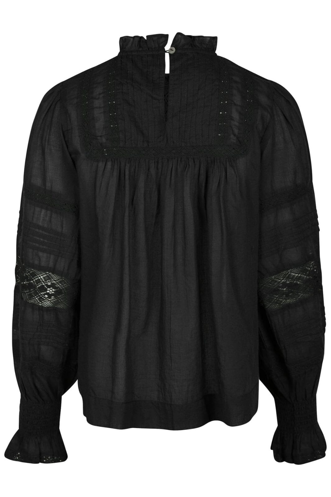 Forudbestilling - Neo Noir - Ebba S Voile Blouse 163142 - 100 - Black